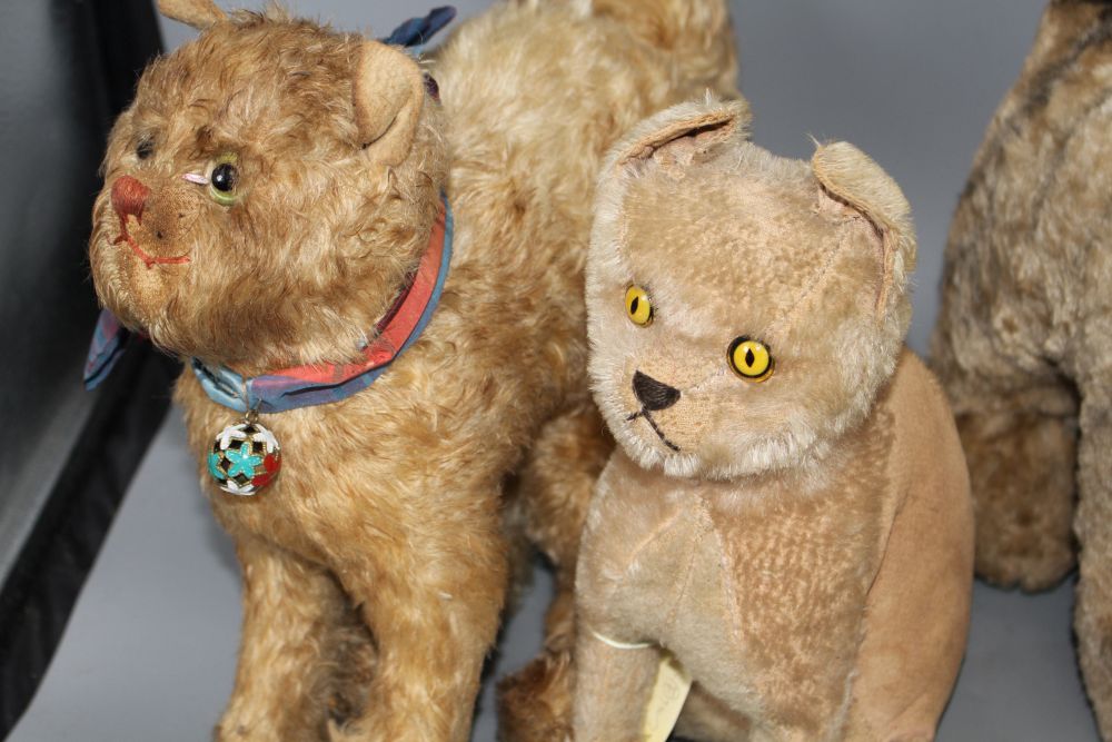 A collection of modern teddy bears and soft toys